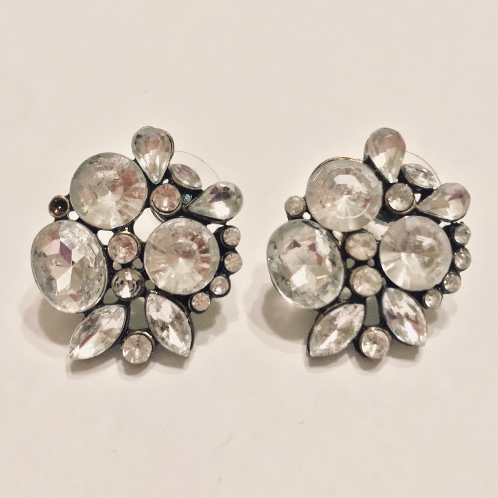 BaubleBar Cluster Rhinestone Earrings